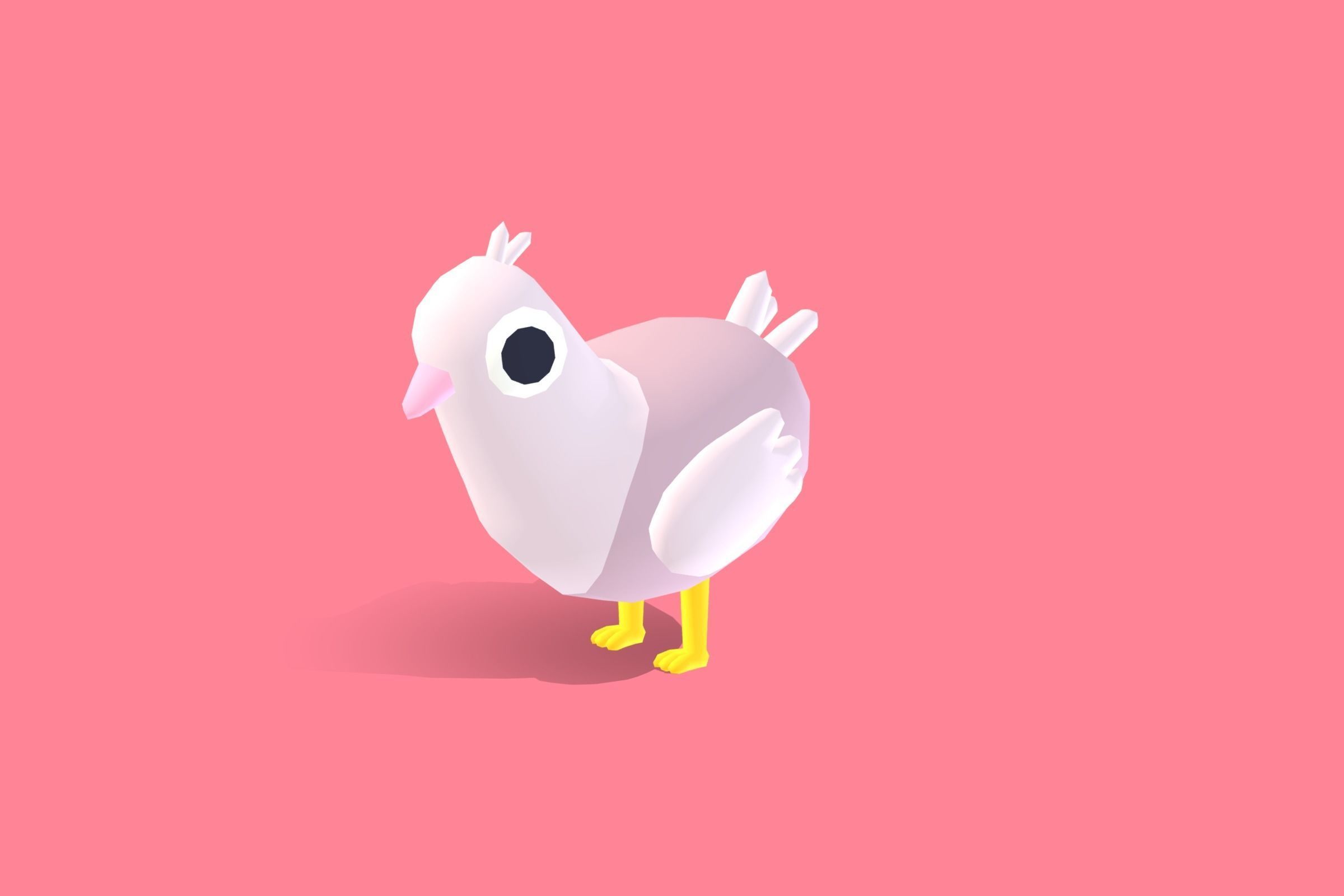 Dove - Quirky Series Low-poly 3D model_13