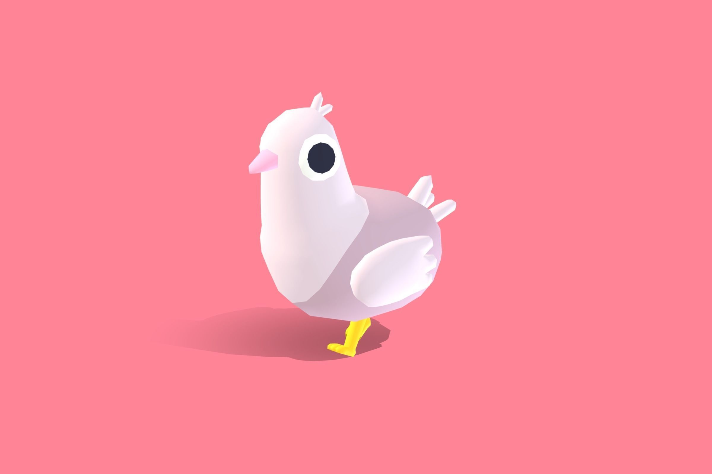 Dove - Quirky Series Low-poly 3D model_8