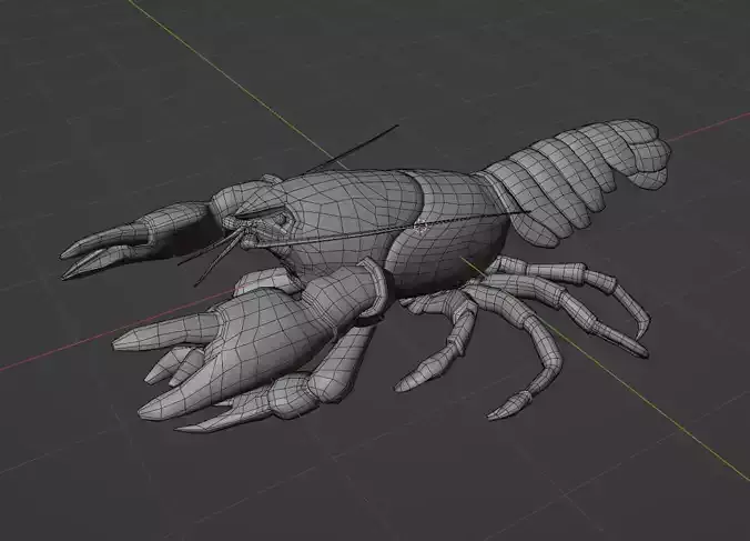 Lobster 3D-Model Low-poly 3D model