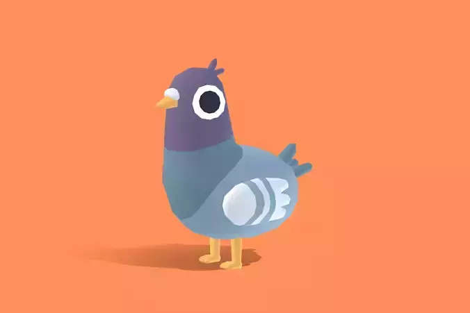 Pigeon - Quirky Series Low-poly 3D model