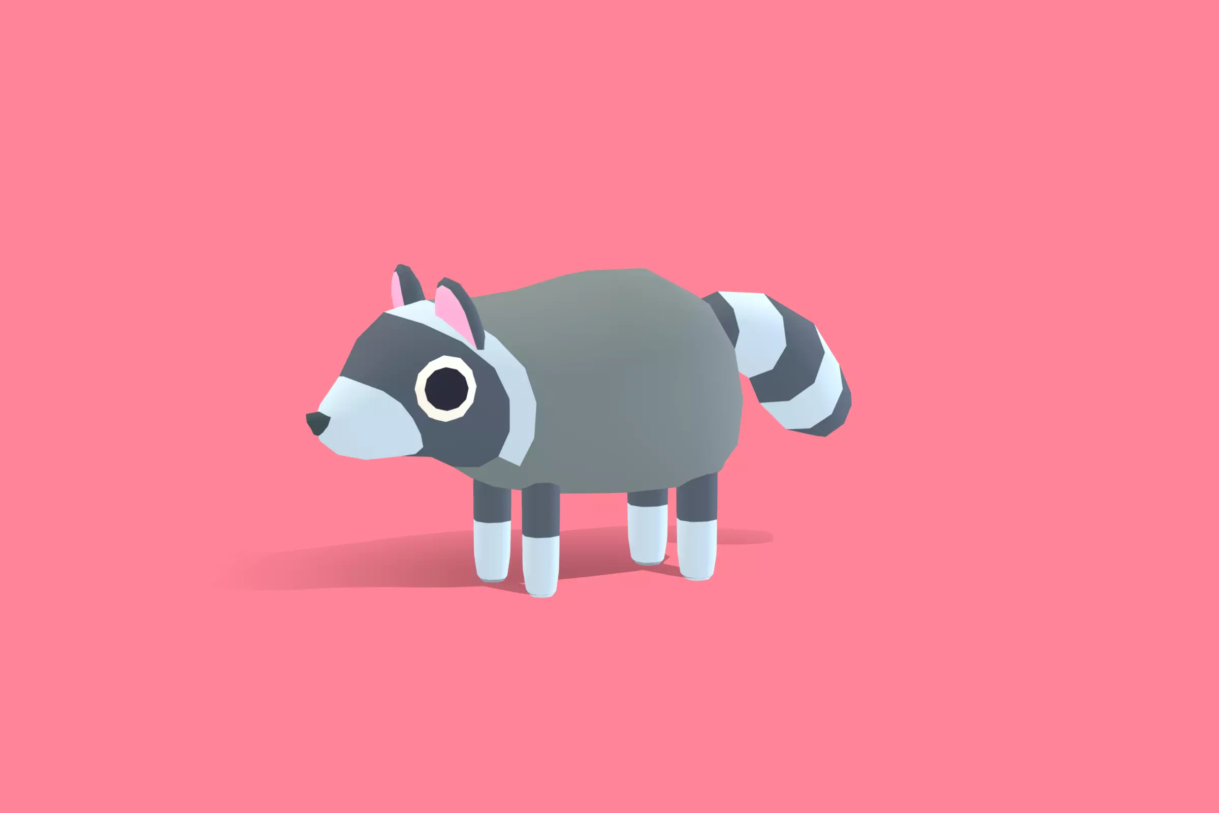 Raccoon - Quirky Series Low-poly 3D model_0
