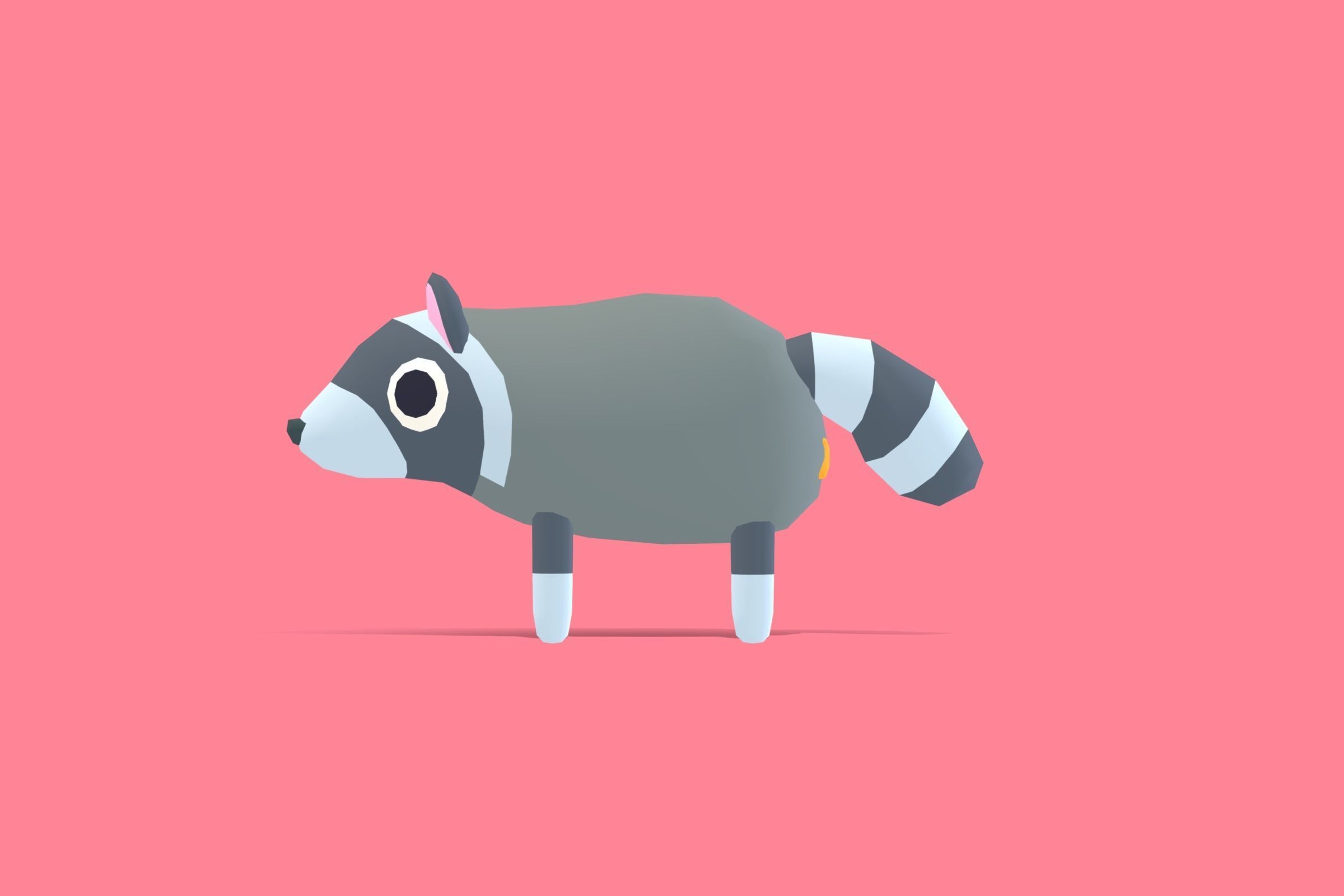 Raccoon - Quirky Series Low-poly 3D model_2