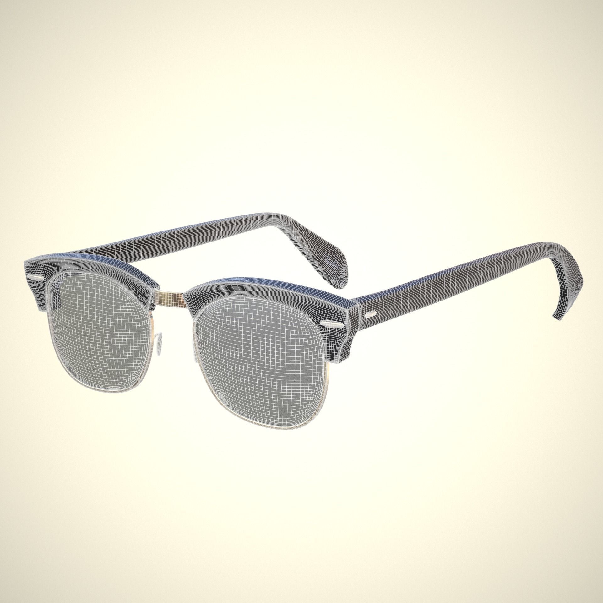 glasses ray ban 3D model_4