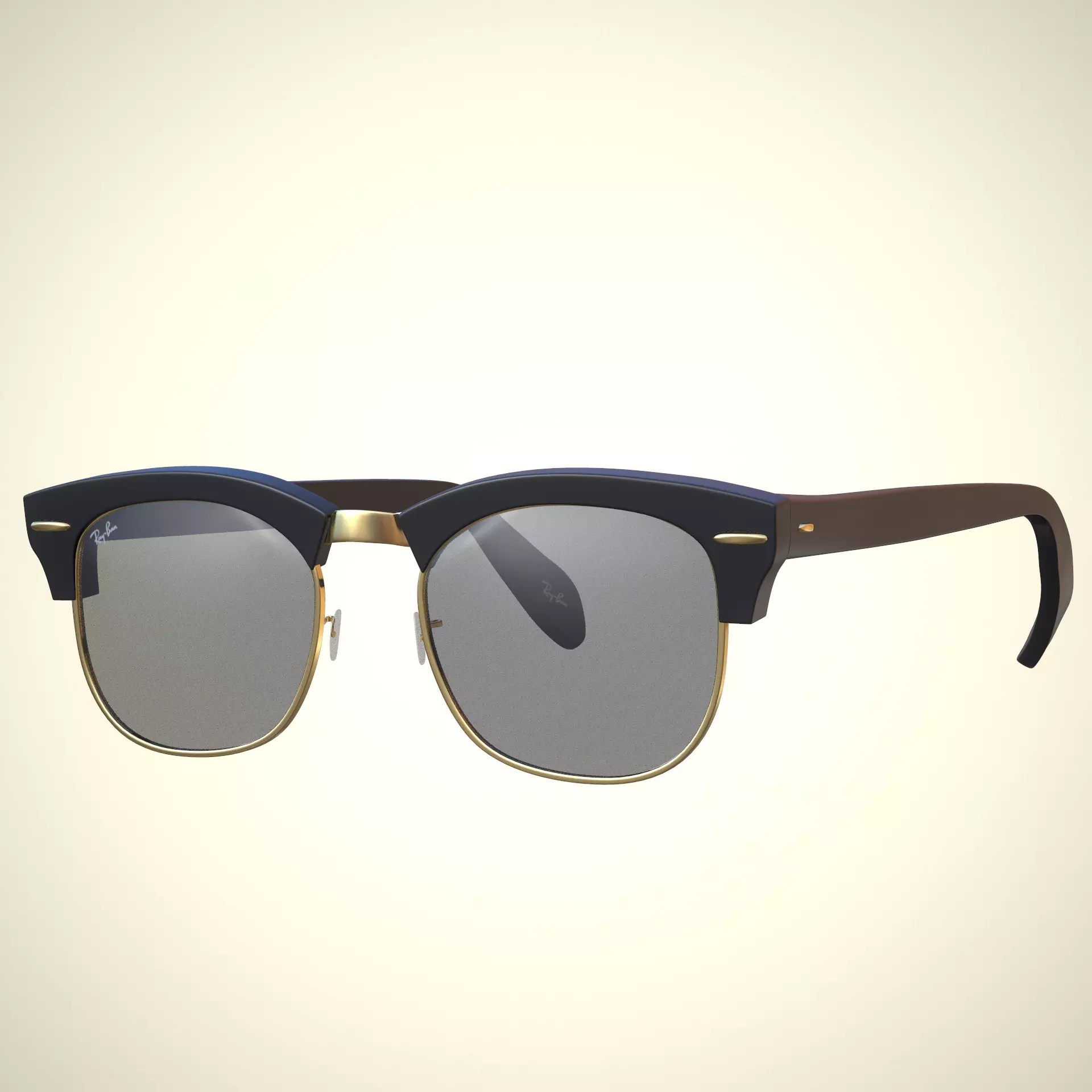 glasses ray ban 3D model_0