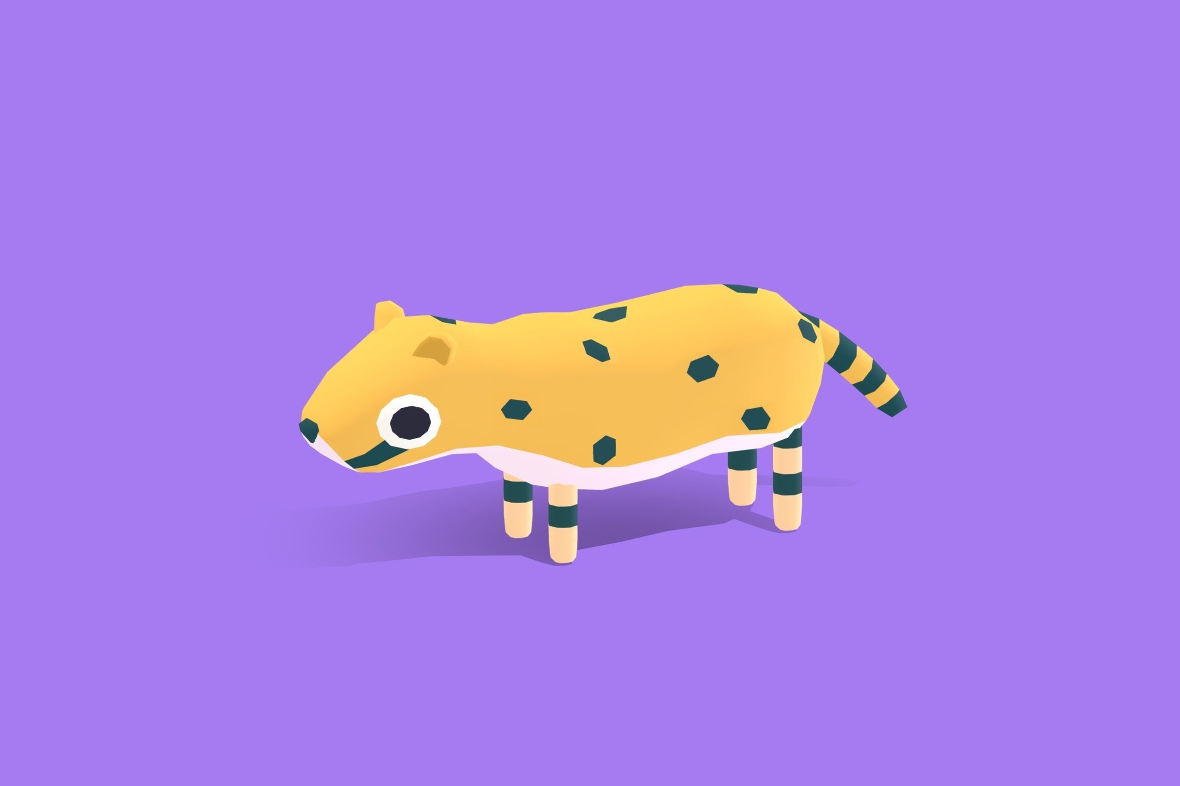 Cheetah - Quirky Series Low-poly 3D model_13