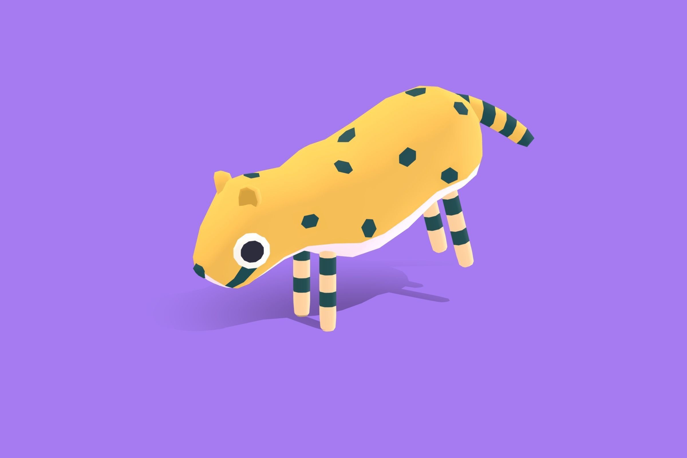 Cheetah - Quirky Series Low-poly 3D model_7