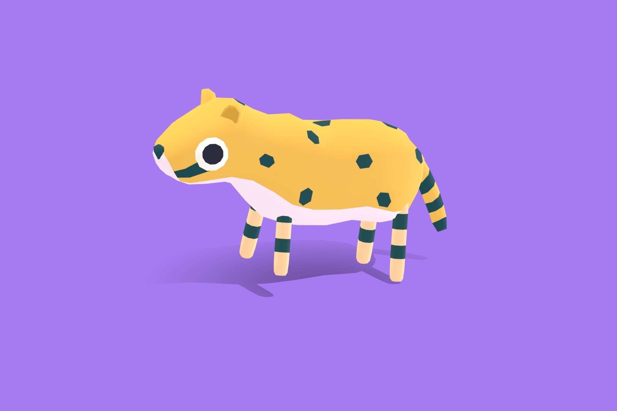 Cheetah - Quirky Series Low-poly 3D model_4