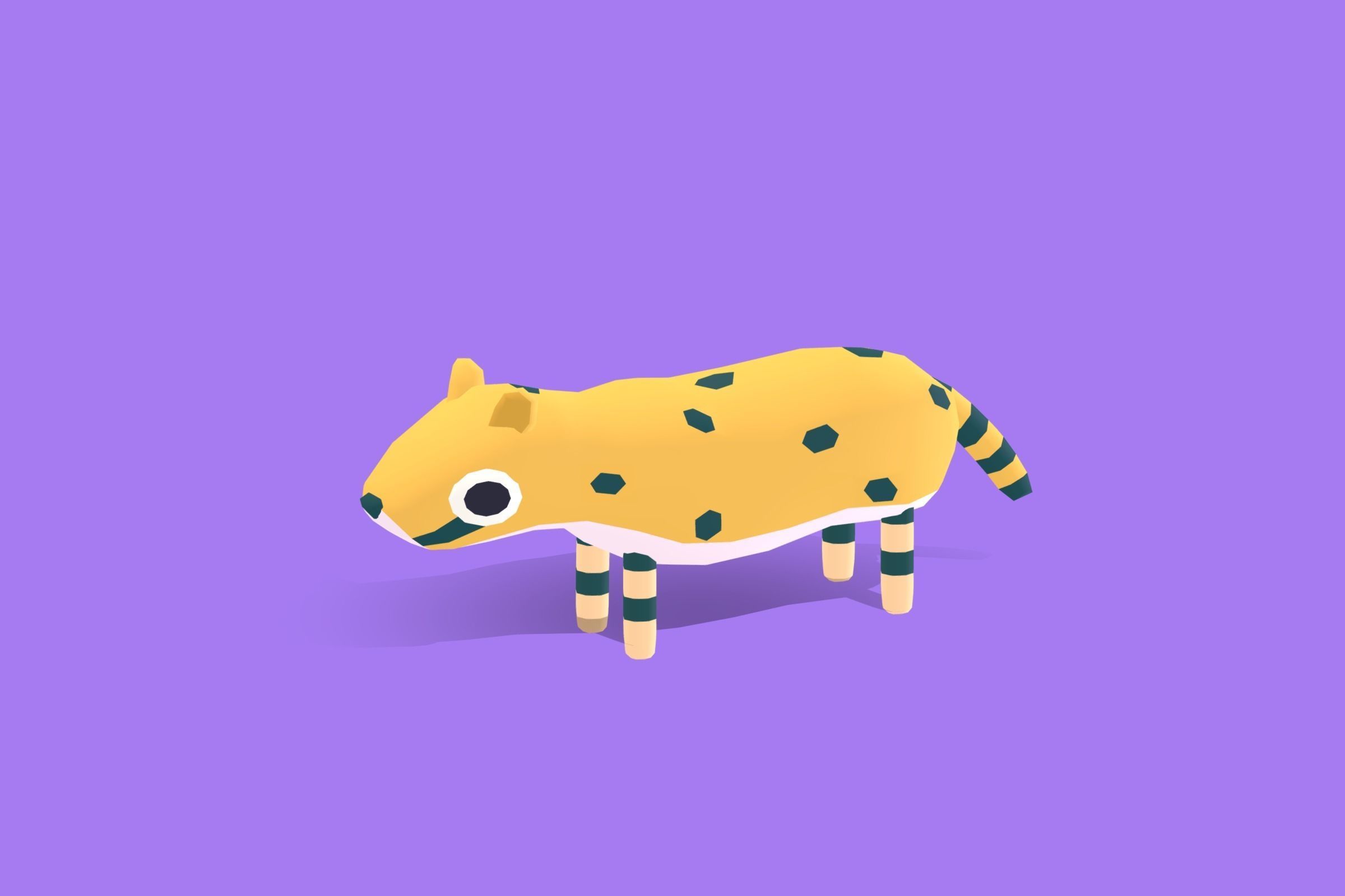 Cheetah - Quirky Series Low-poly 3D model_5