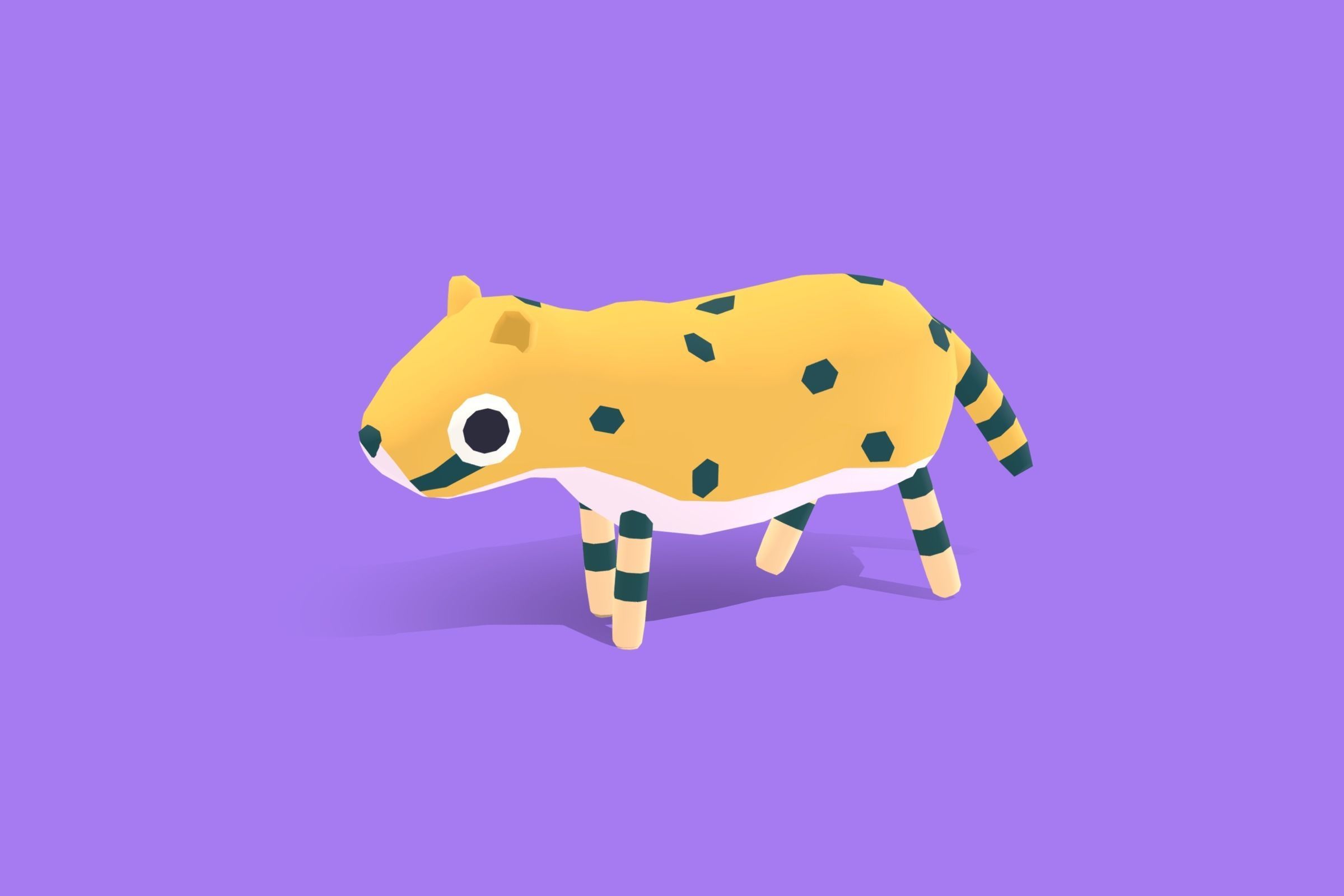 Cheetah - Quirky Series Low-poly 3D model_9