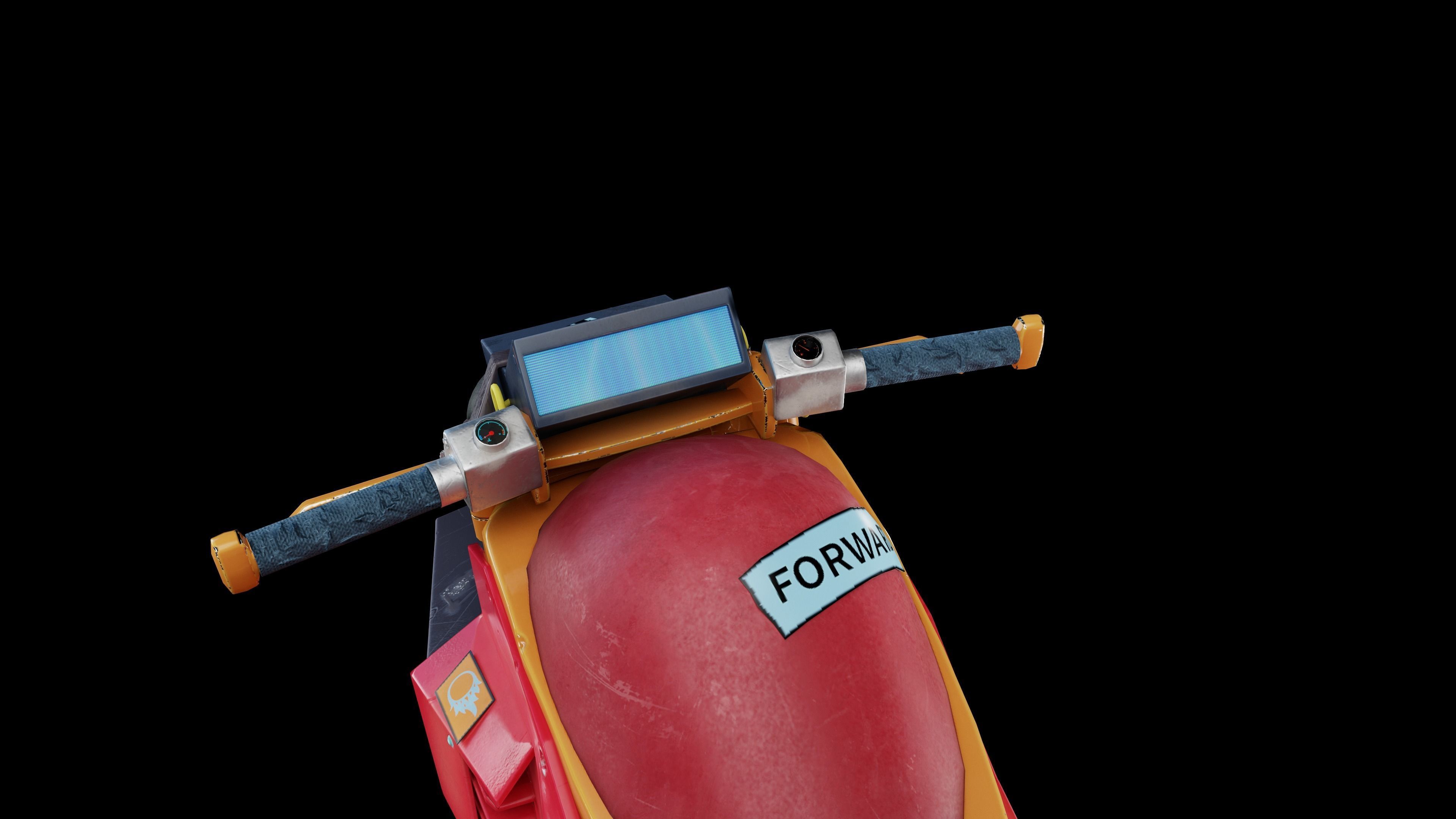 Cyberpunk Motorcycle - Nightcrawler Low-poly 3D model_5