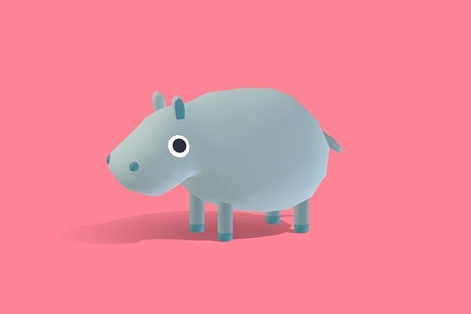 Hippo - Quirky Series Low-poly 3D model