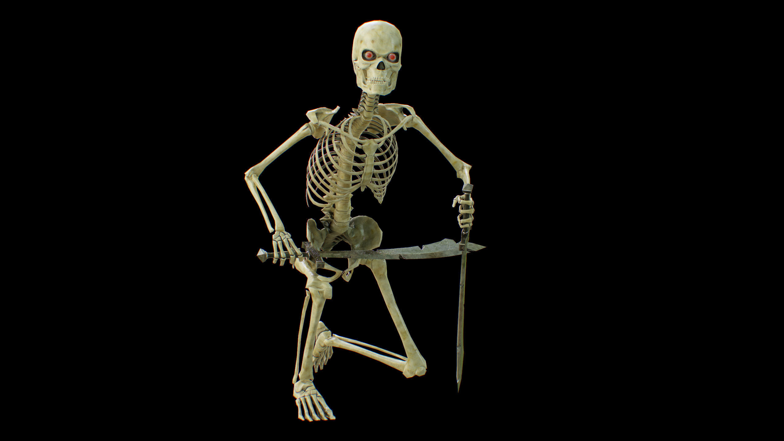 skelet 2 Low-poly 3D model_31