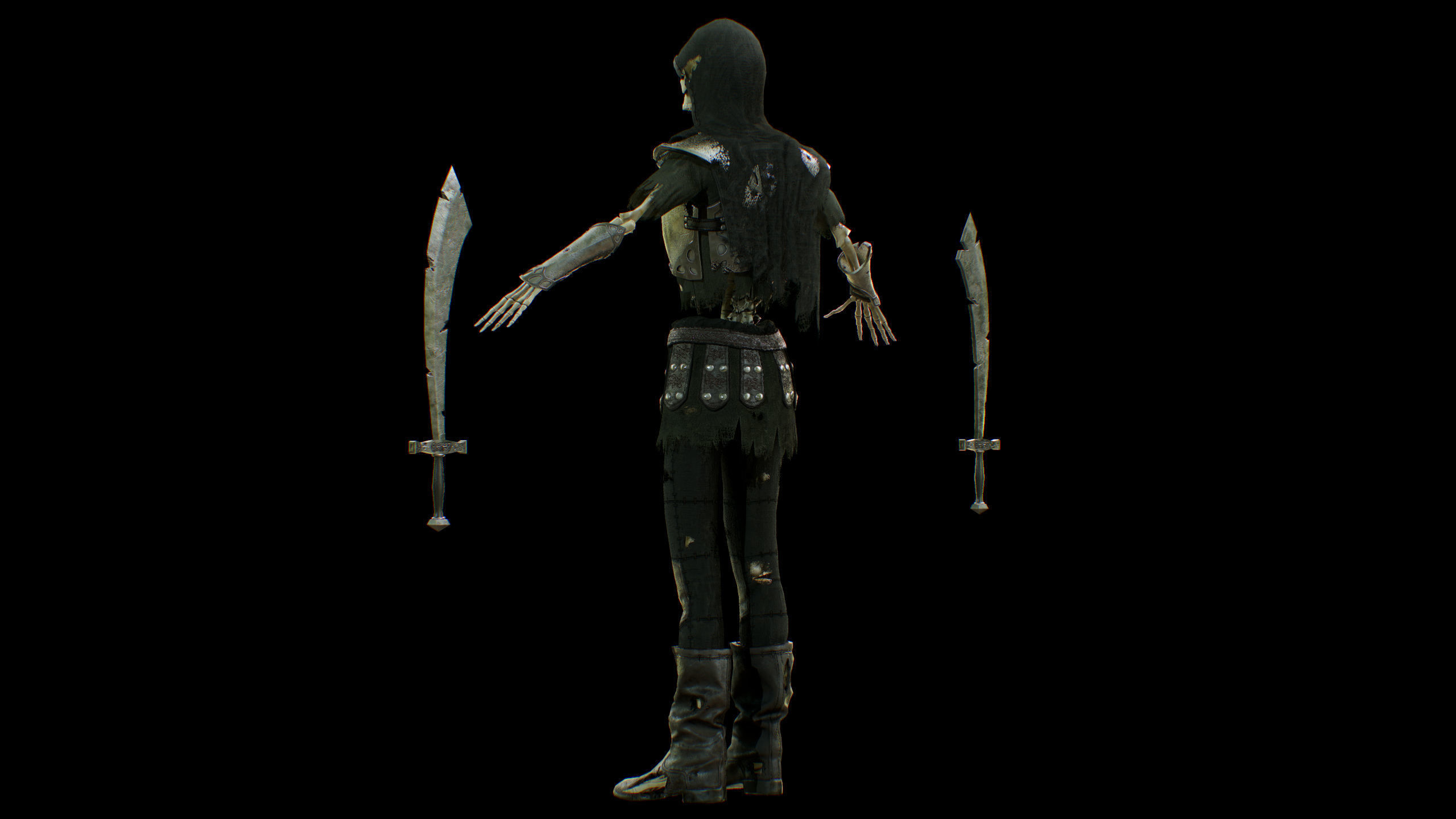 skelet 2 Low-poly 3D model_5