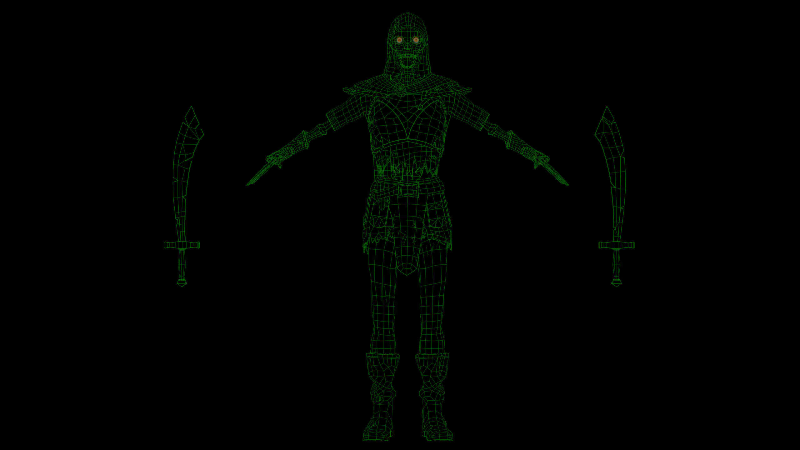 skelet 2 Low-poly 3D model_8