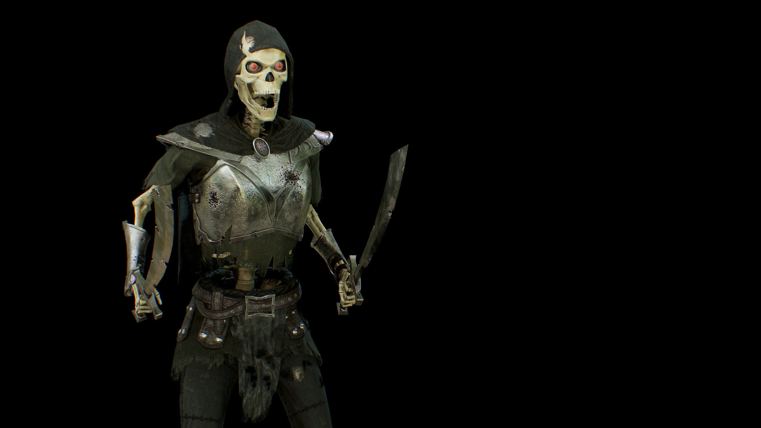 skelet 2 Low-poly 3D model_12