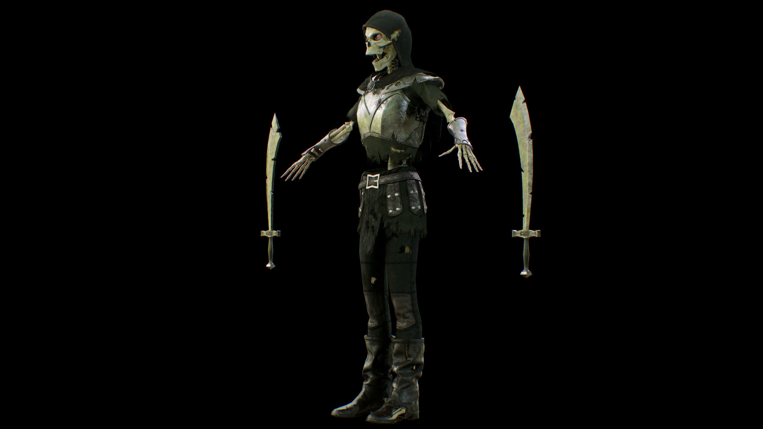 skelet 2 Low-poly 3D model_4