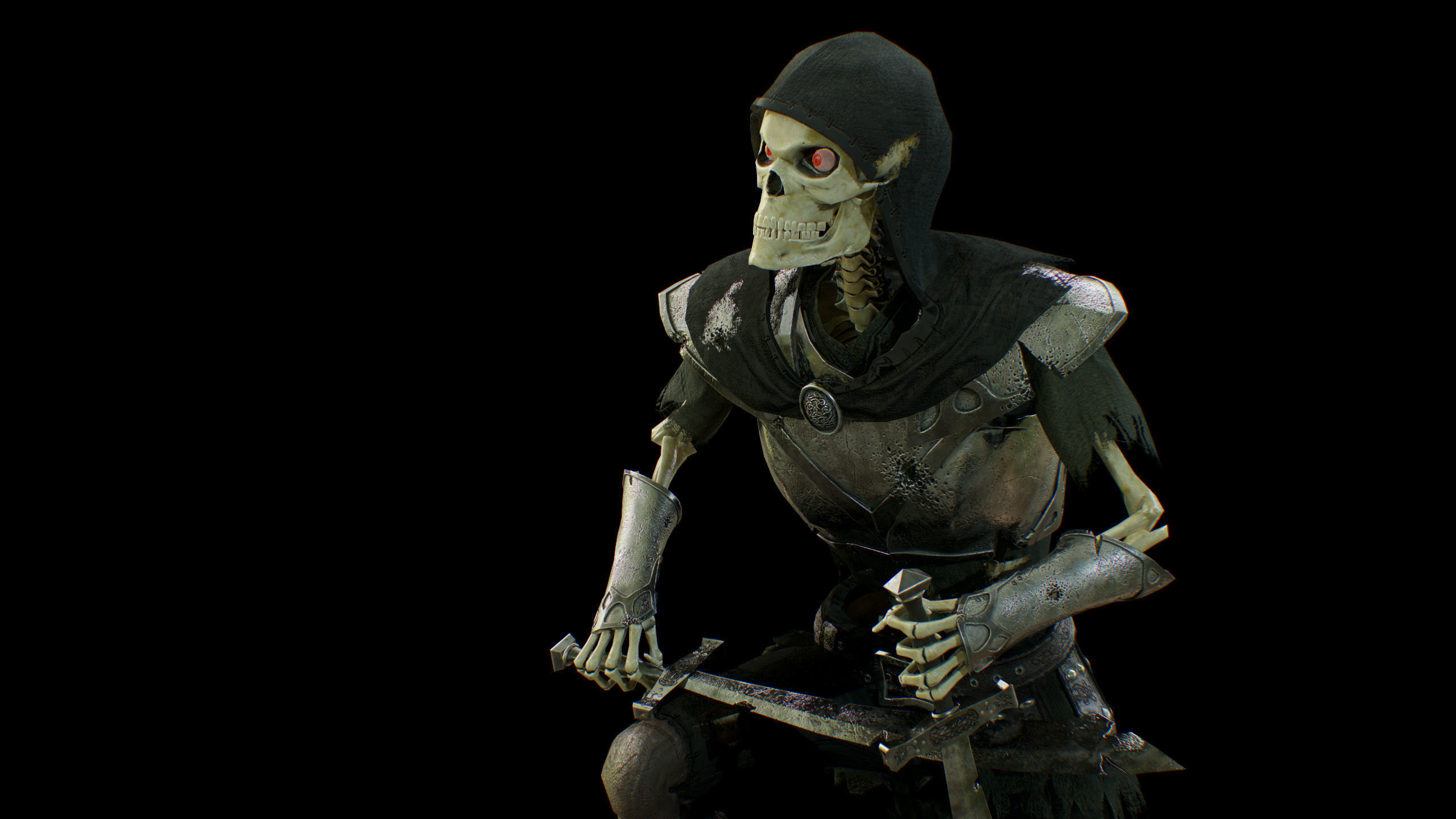 skelet 2 Low-poly 3D model_28