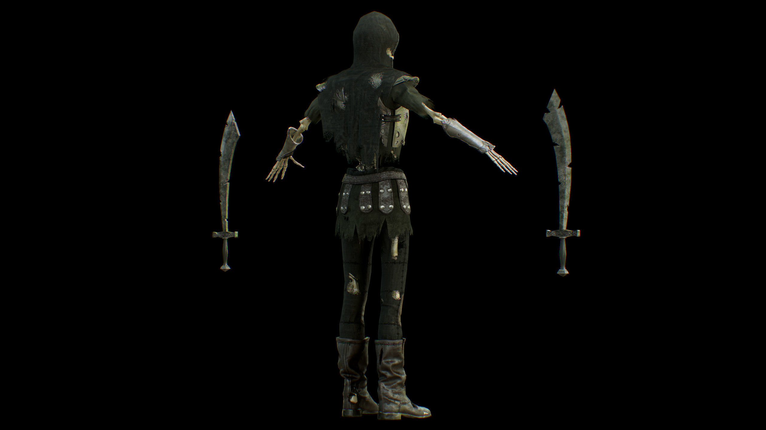 skelet 2 Low-poly 3D model_6