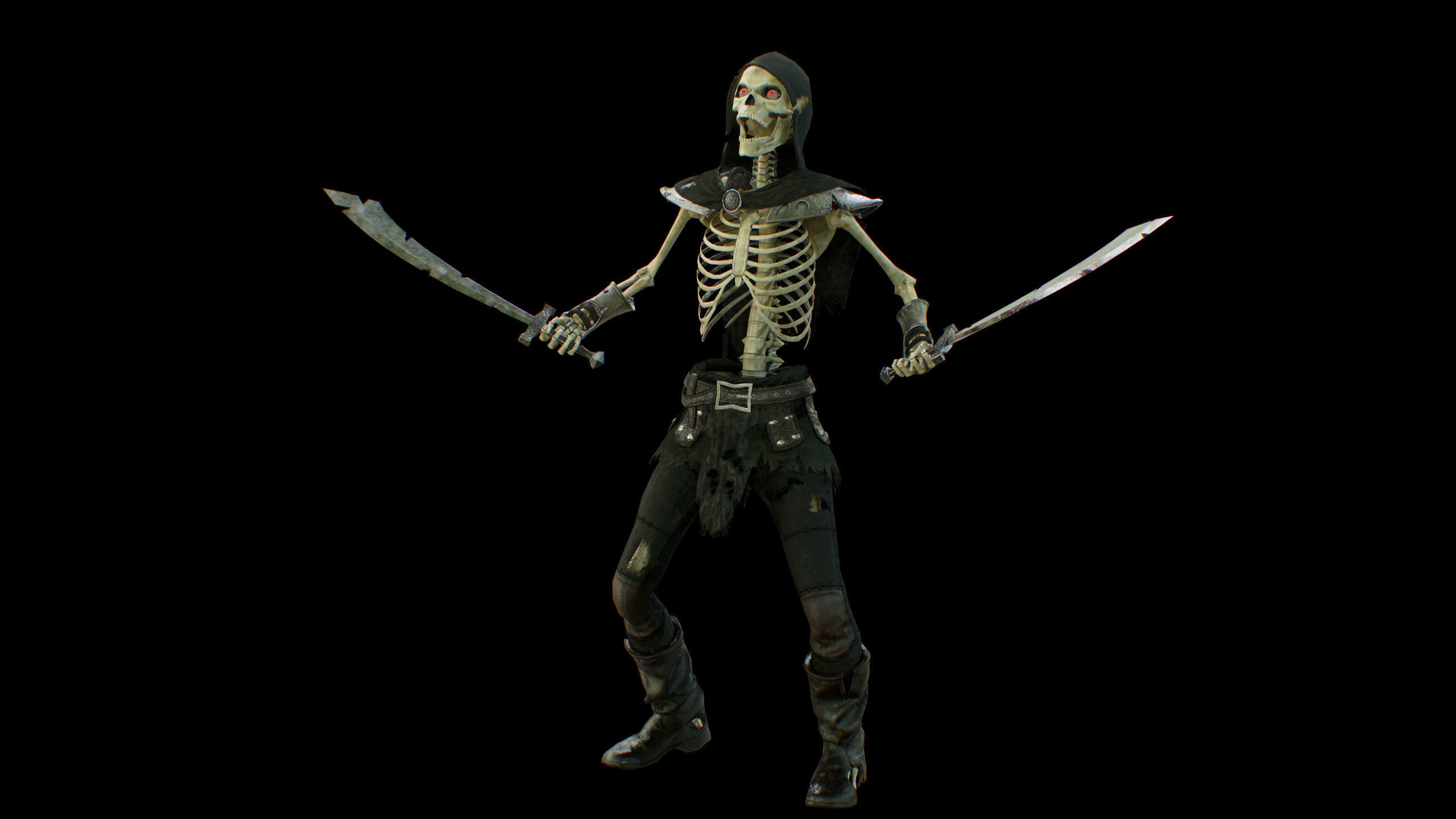 skelet 2 Low-poly 3D model_22