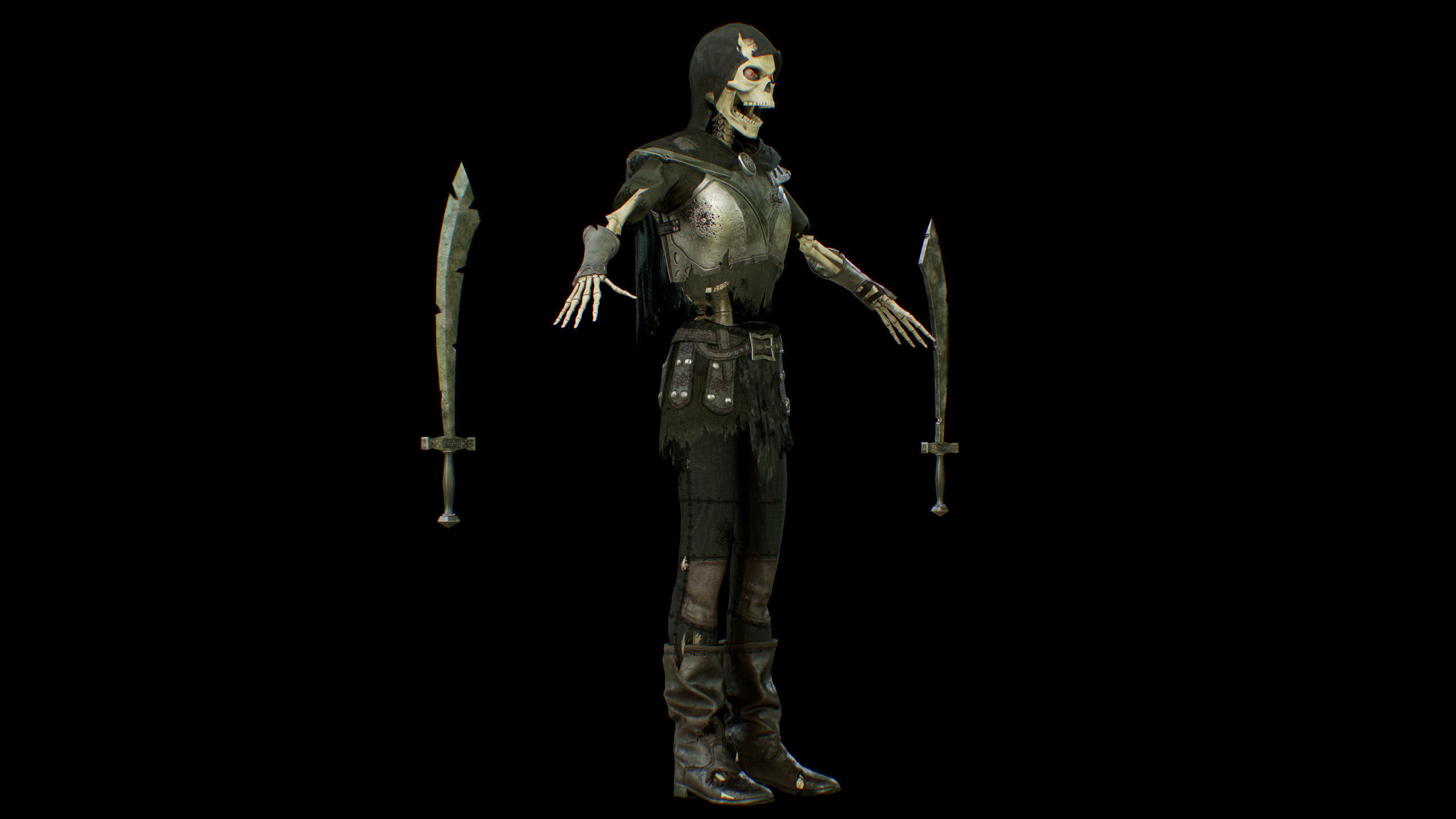 skelet 2 Low-poly 3D model_7