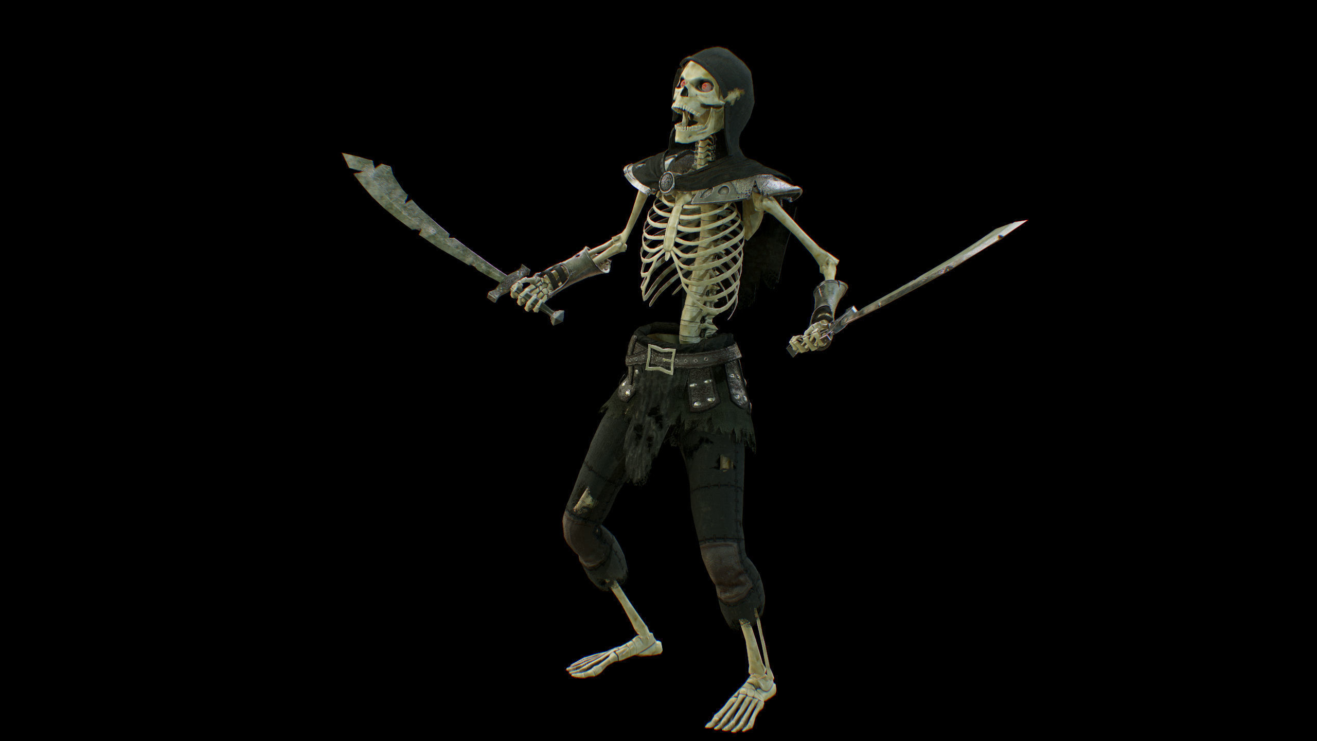 skelet 2 Low-poly 3D model_24