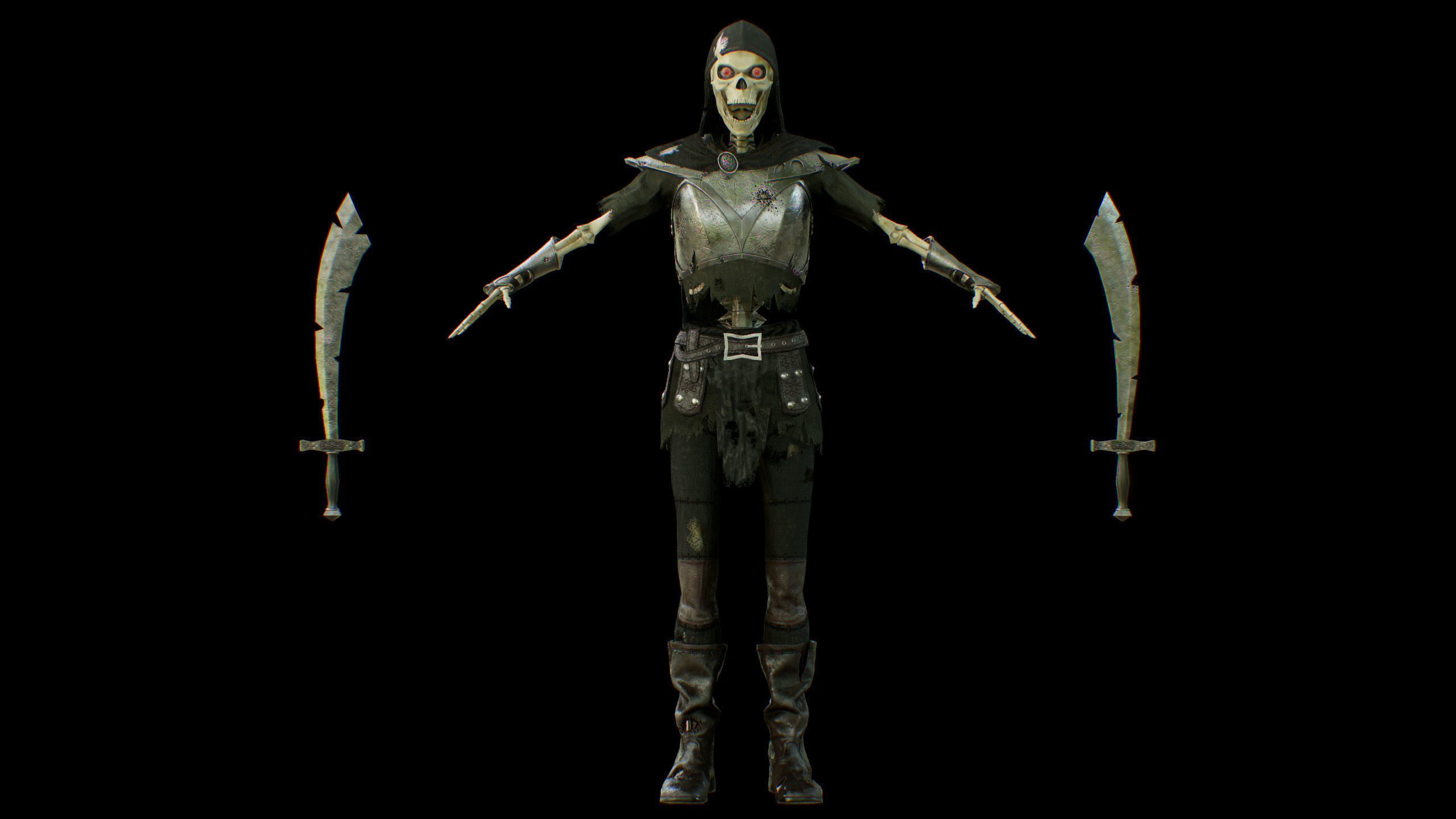 skelet 2 Low-poly 3D model_3