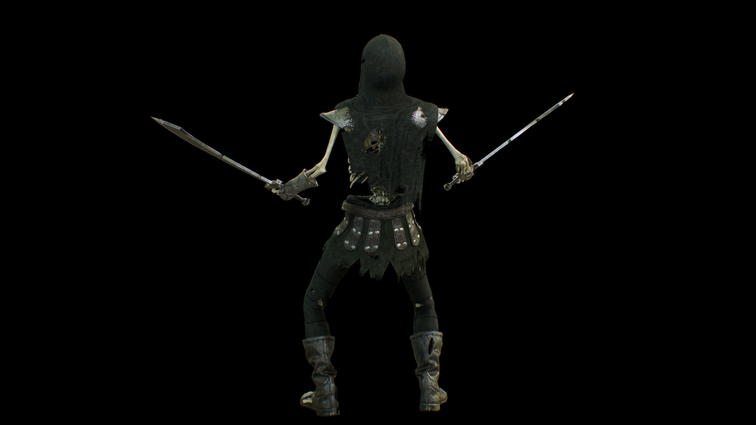 skelet 2 Low-poly 3D model_23