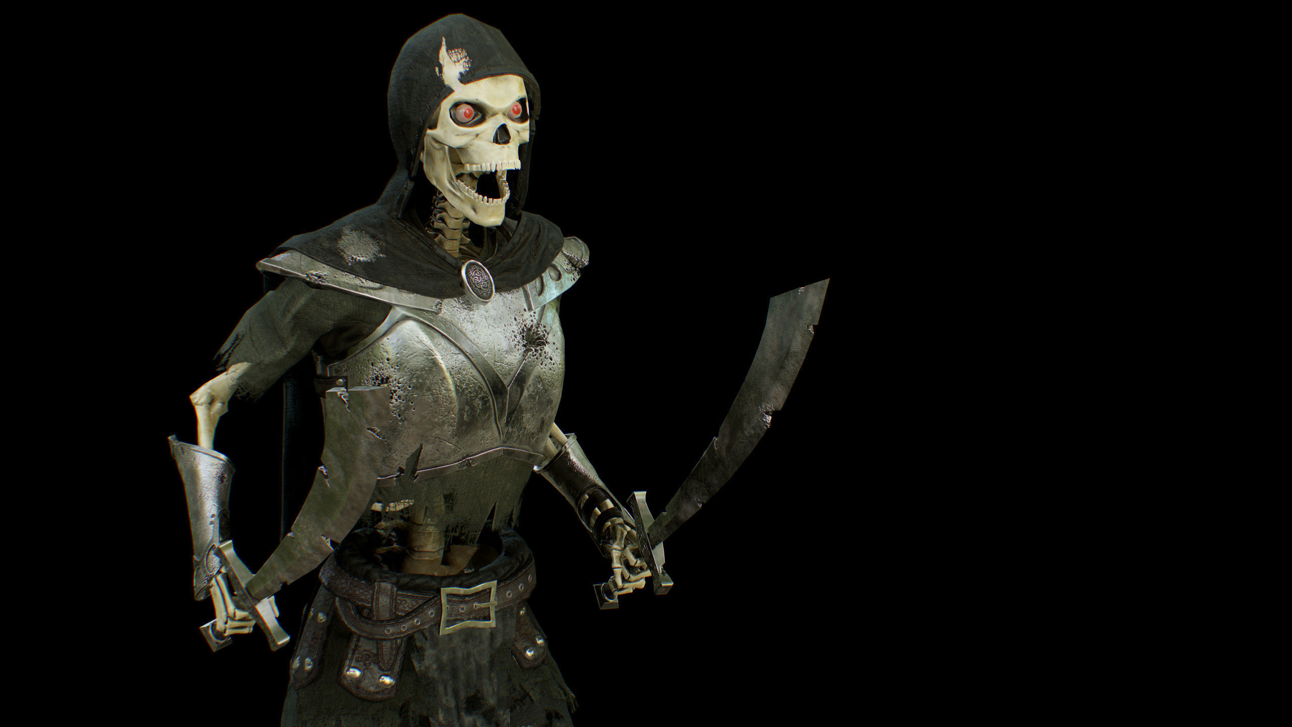 skelet 2 Low-poly 3D model_16