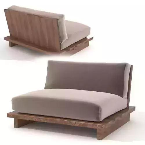 Restoration Hardware oak brule sled chair