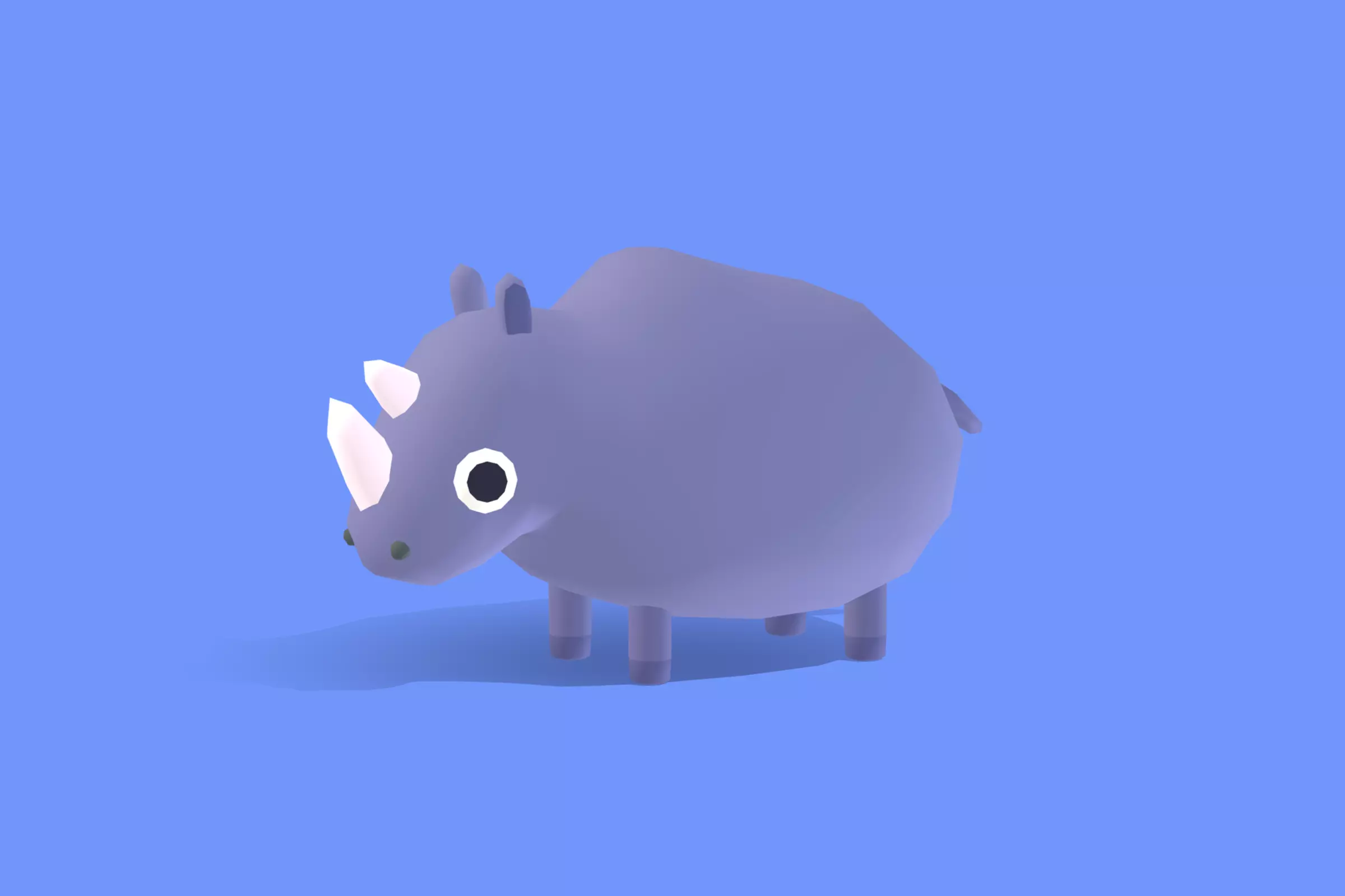 Rhino - Quirky Series Low-poly 3D model