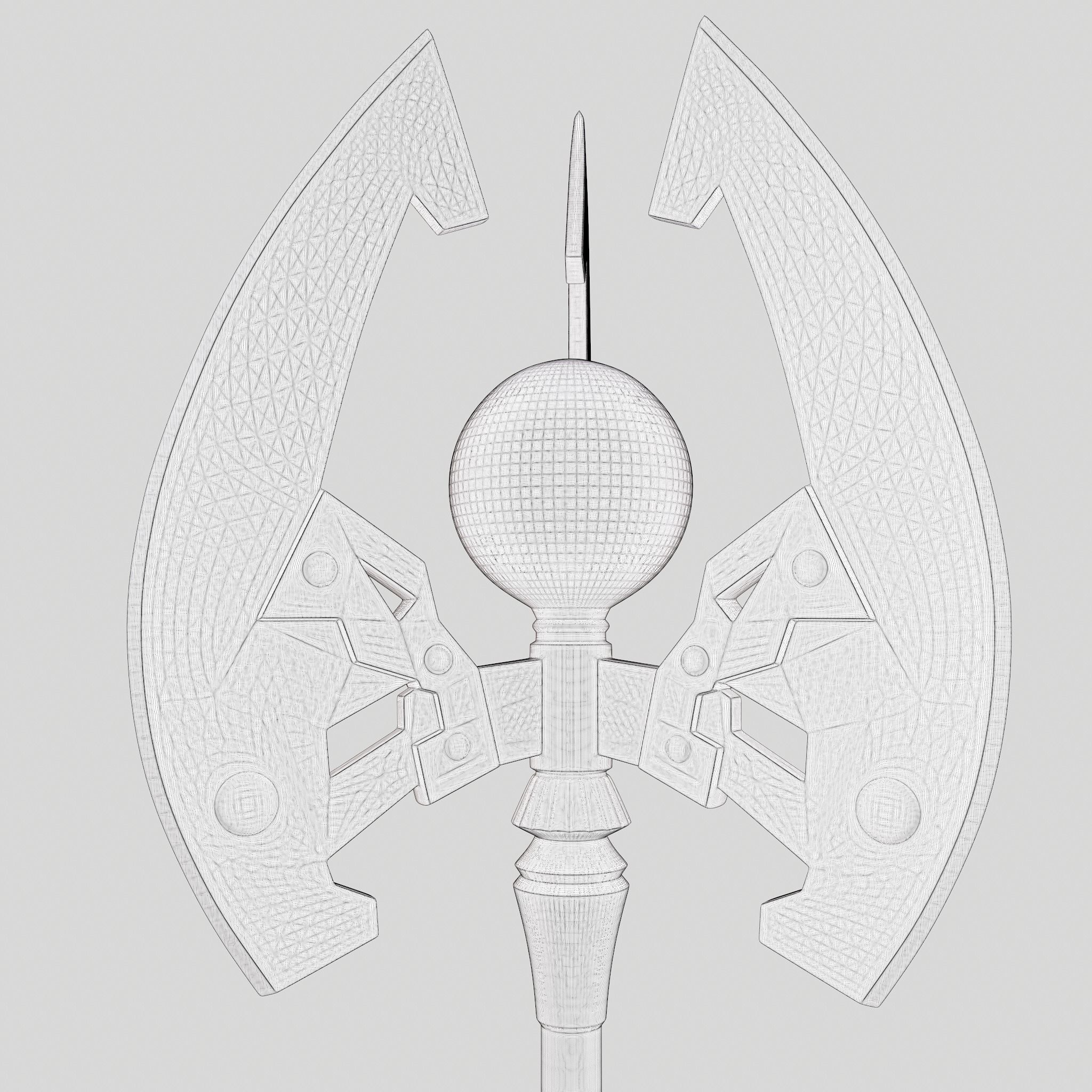 Battle Orb Axe 3D print model_25