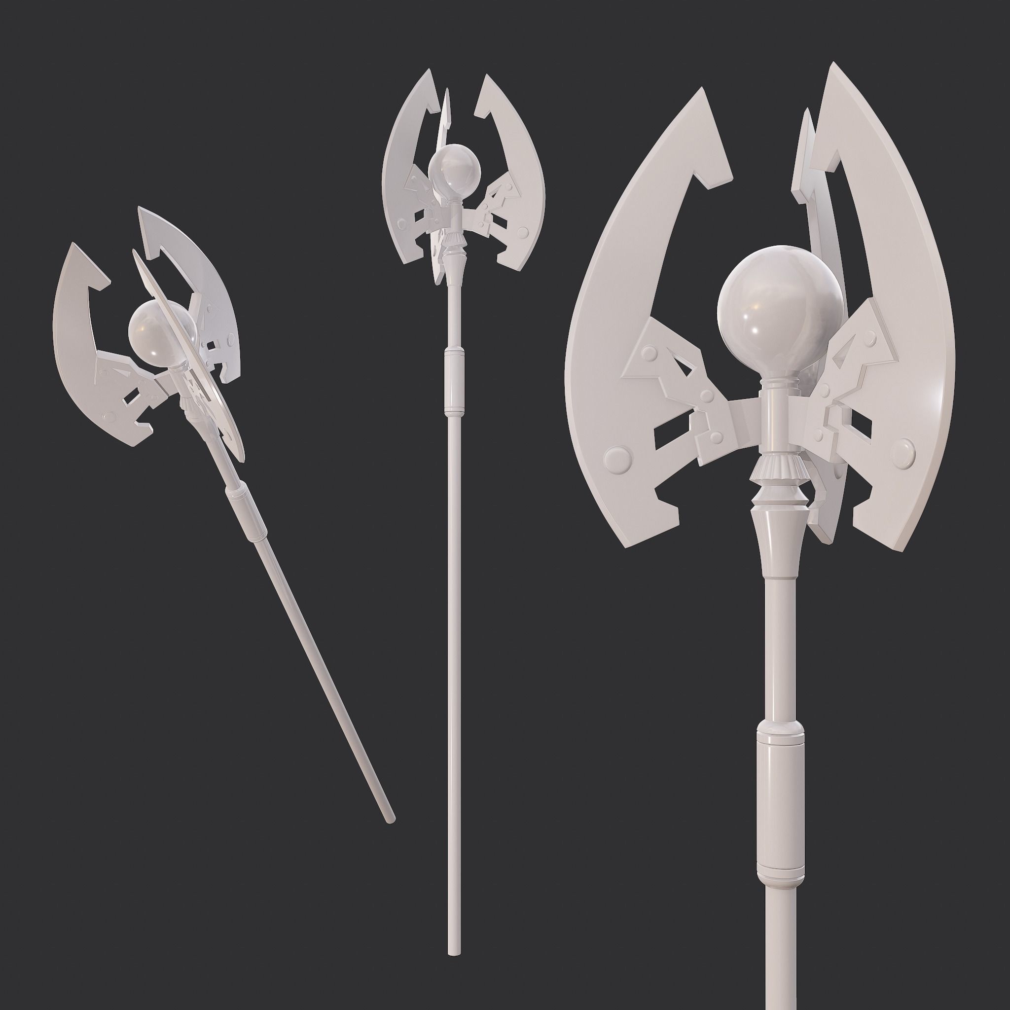 Battle Orb Axe 3D print model_3