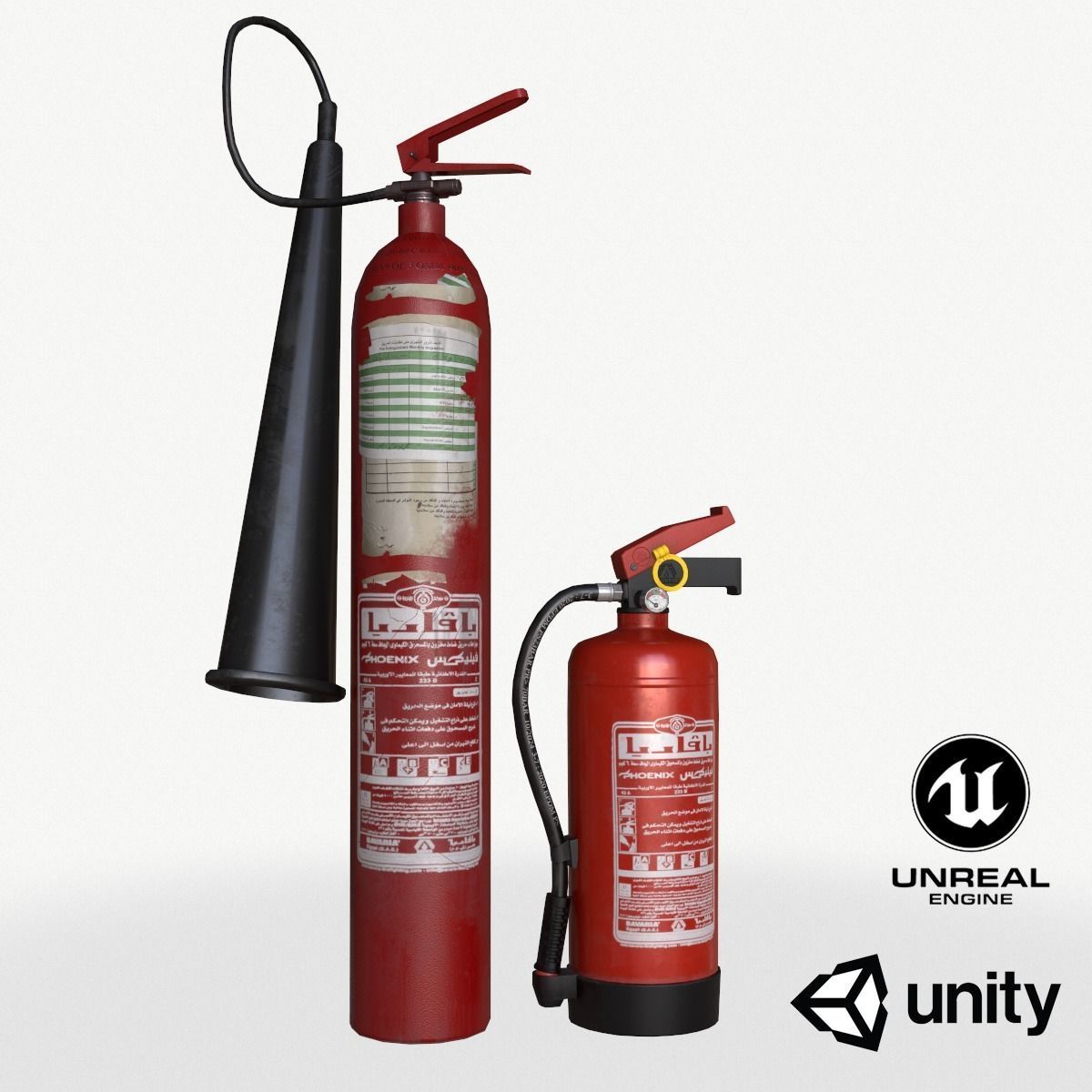 Fire equipment collection 02 PBR Low-poly 3D model_3