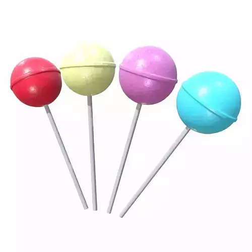 Christmas lollipop Low-poly 3D model