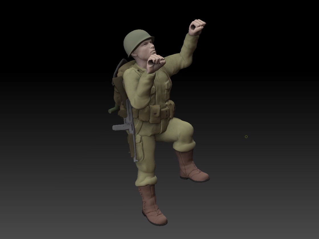 Rangers at Point Du Hoc 3D print model_10