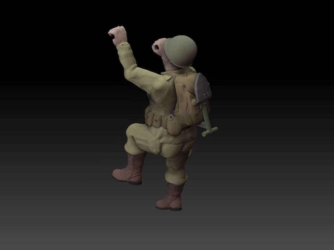 Rangers at Point Du Hoc 3D print model_12