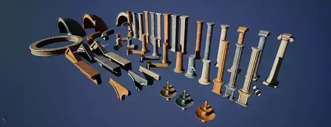 columns ornate fountain