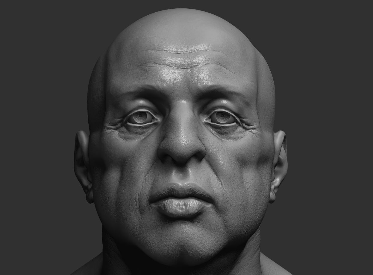 Fat male - 6 subdevisions and 3d printable version  Low-poly 3D model_4