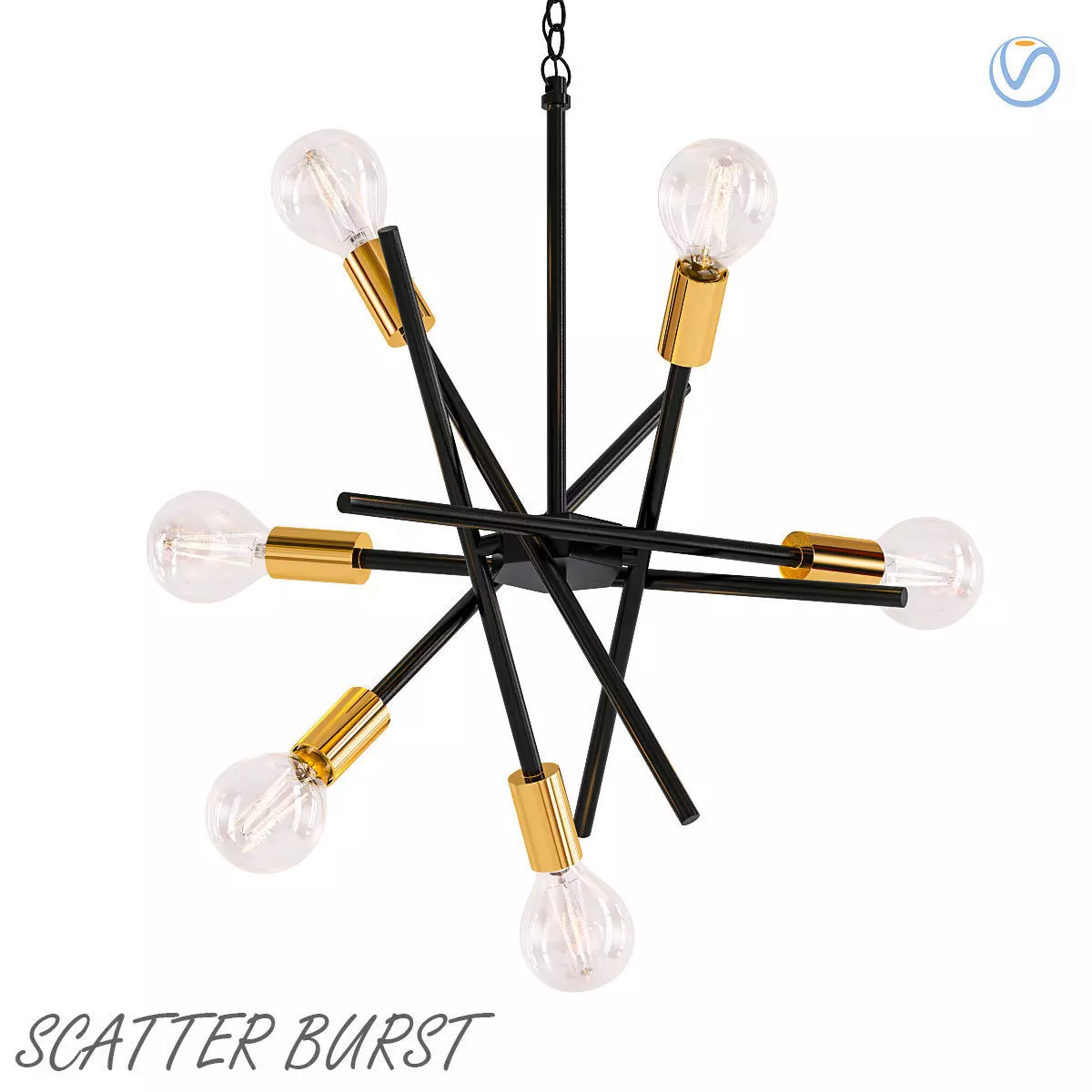 SCATTER BURST CHANDELIER 3D model