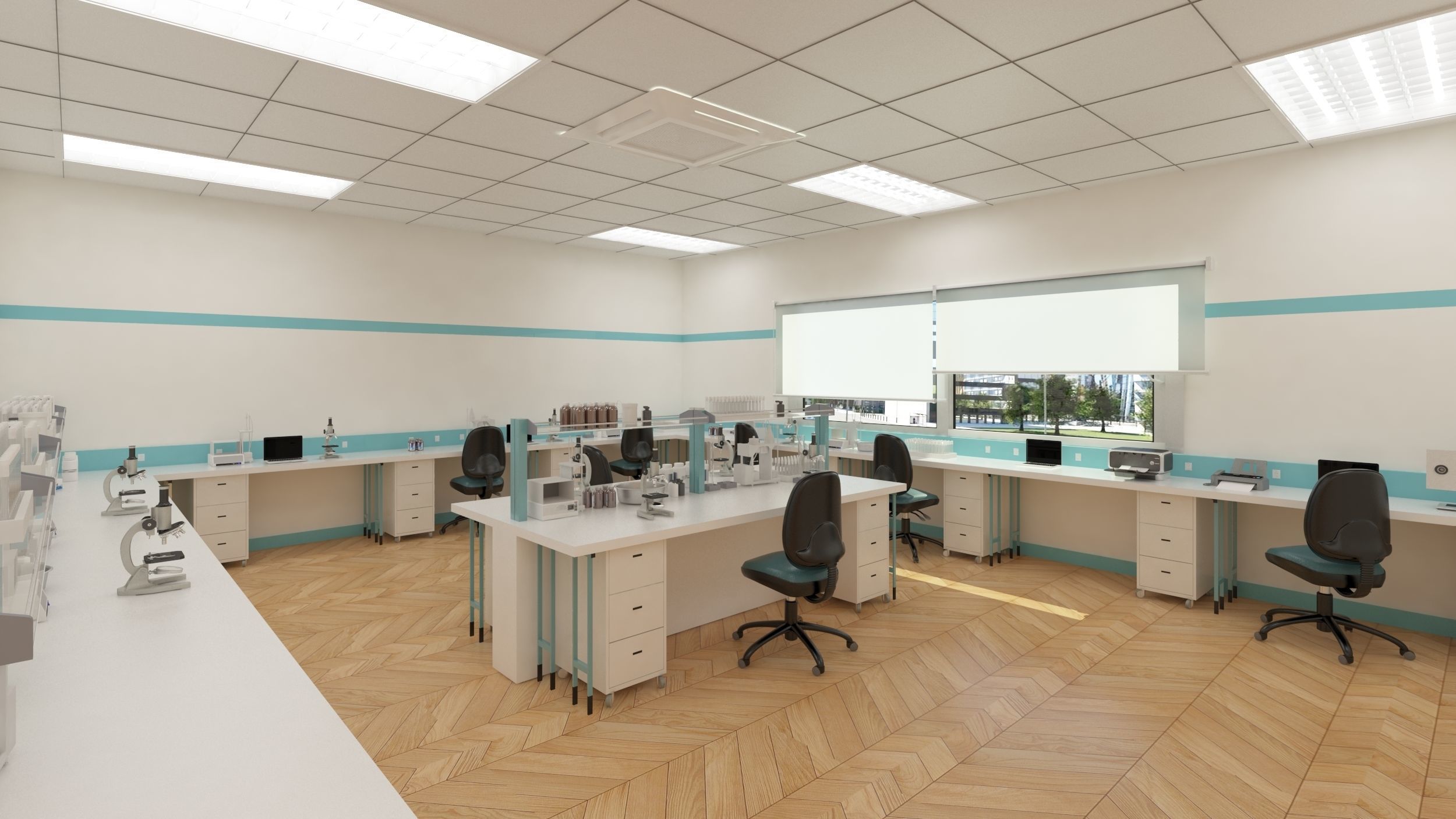Laboratory room 3D model_3