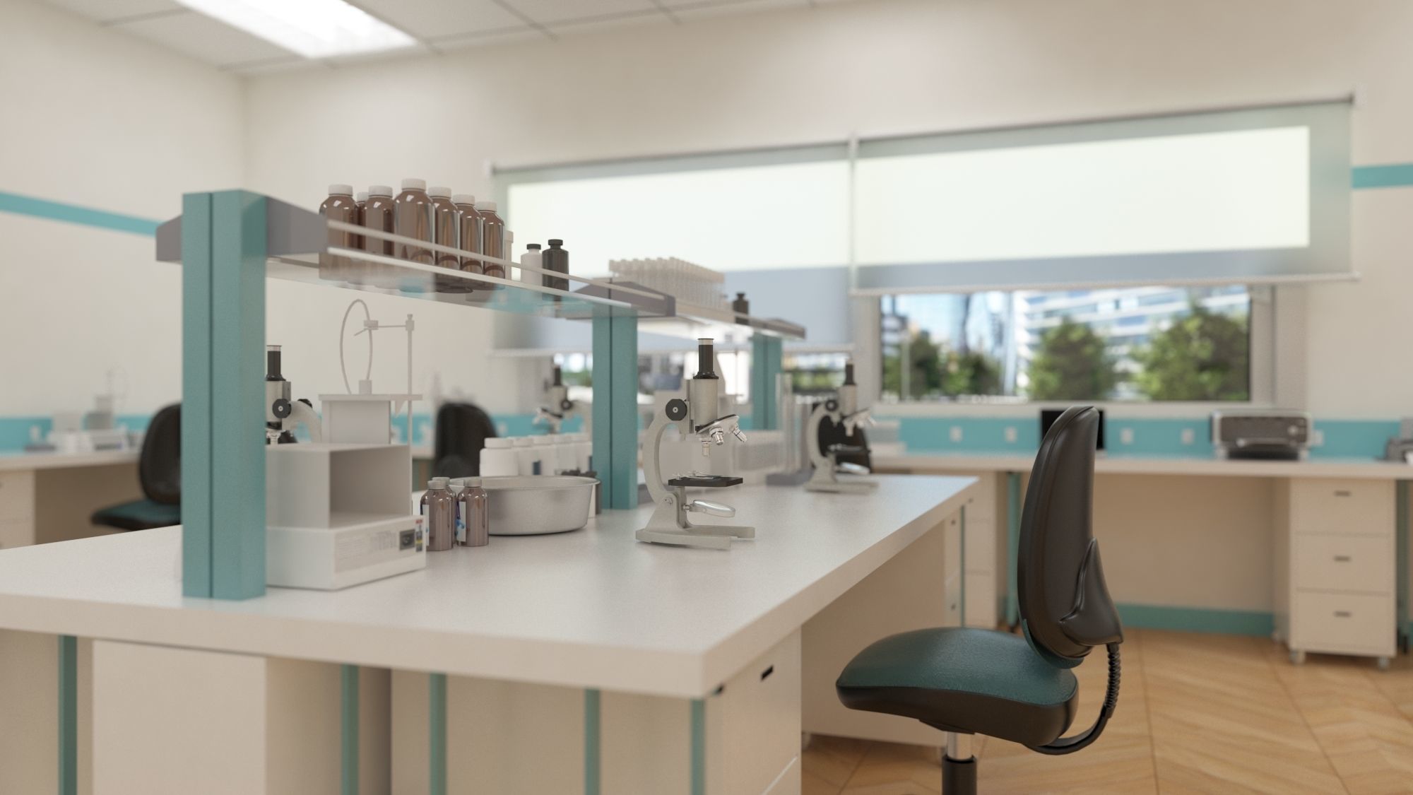 Laboratory room 3D model_2