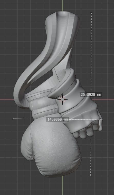 Boxing-pendant-2 silver boxing glove pendant 3D print model_5