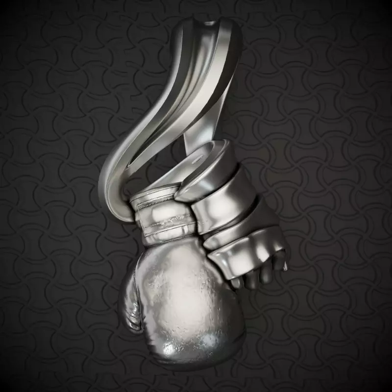 Boxing-pendant-2 silver boxing glove pendant 3D print model_0