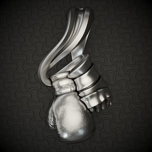 Boxing-pendant-2 silver boxing glove pendant 3D print model