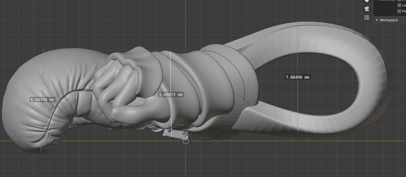 Boxing-pendant-2 silver boxing glove pendant 3D print model_6