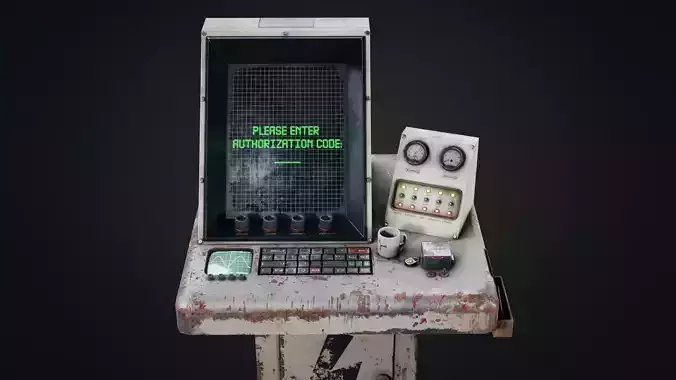 Old Terminal Low-poly 3D model