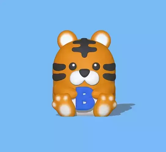 Tiger with letter 