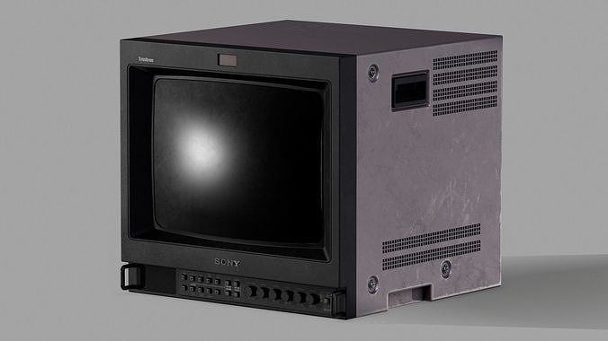Sony Trinitron TV Set Low-poly 3D model