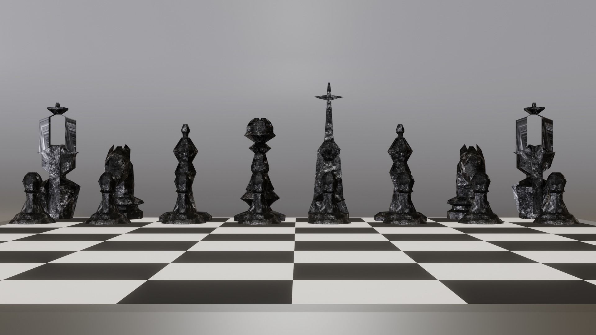 The Magic Chess-Original Low-poly 3D model_2