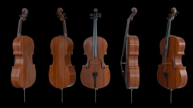 Cello Music Instrument 3D model
